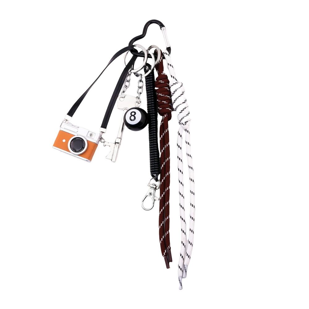 1189 Brown Orange Street Keychain Accessory – Retro Camera, 8-Ball & Mixed